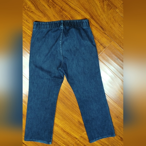 Soft Surroundings Cotton Elastic High Waisted Pull On Denim Jeans - Picture 5 of 10